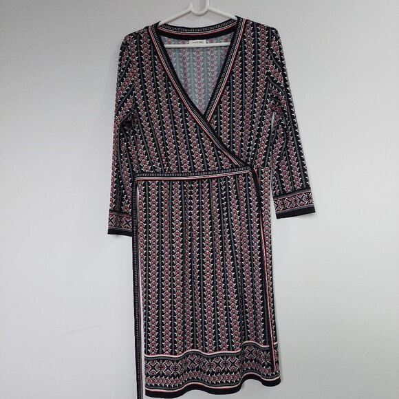 Women's Max Studio Nordstrom Long Sleeve Faux Wrap Floral Dress, Size S - Picture 1 of 10